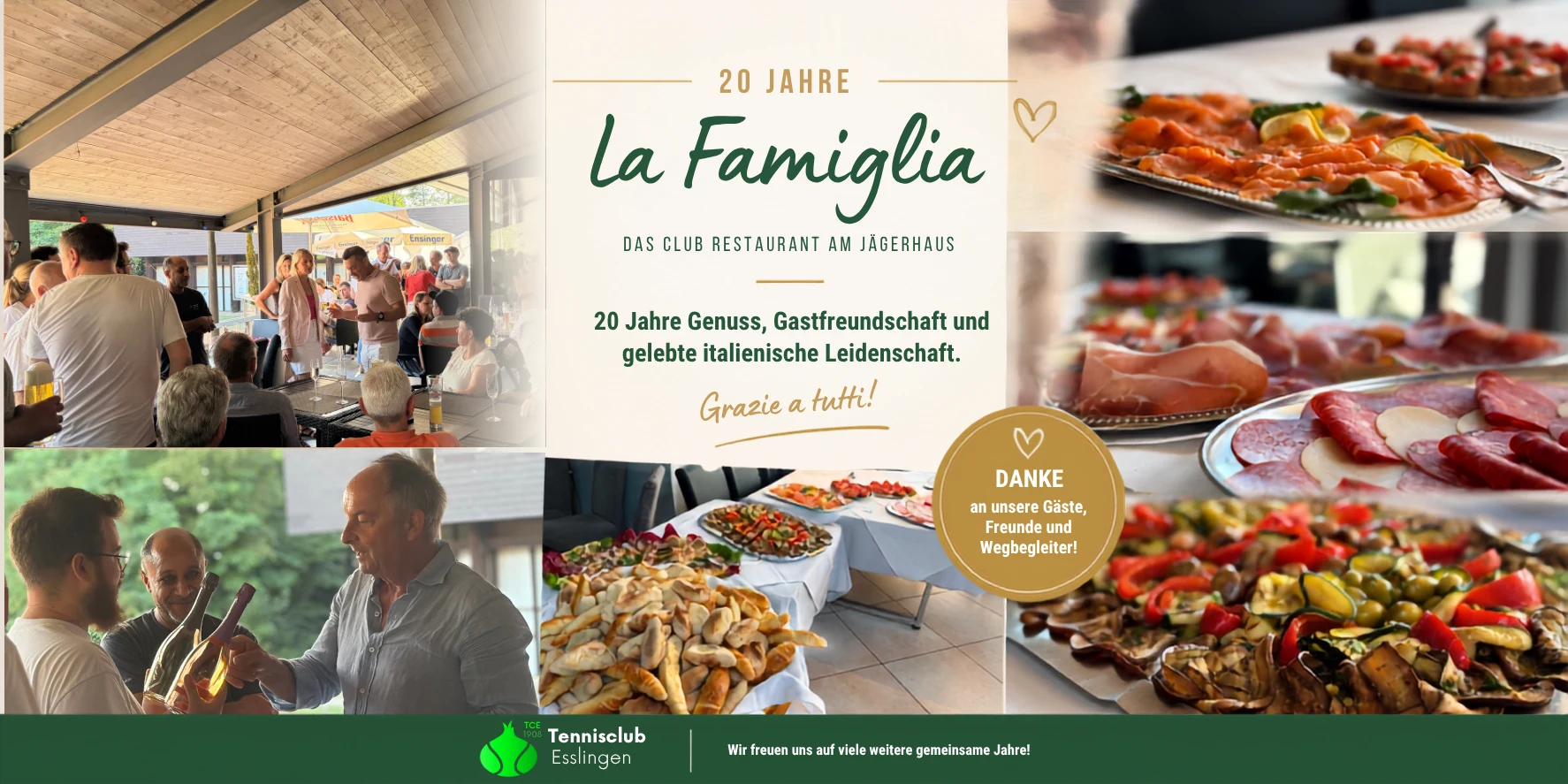 20 Jahre La Famiglia, das Clubrestaurant am Jägerhaus