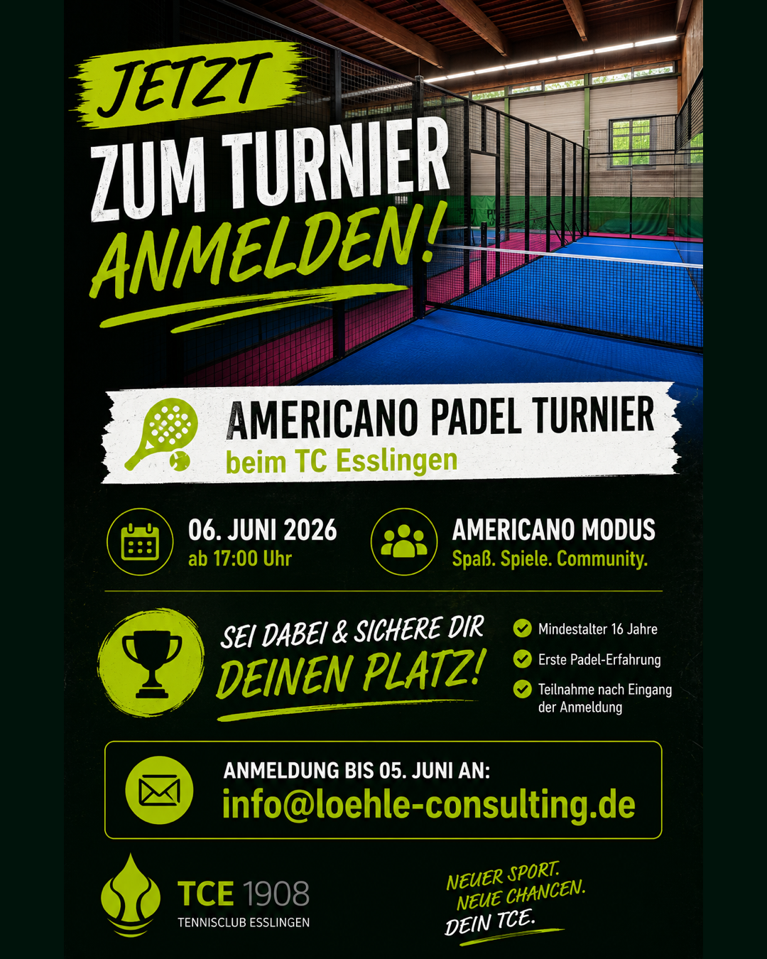 Americano Padel Turnier beim TC Esslingen